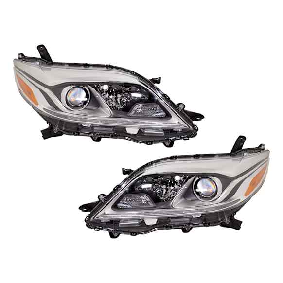 Driver and Passenger Side HID/Xenon Headlight, Without bulb(s), OE Replacement