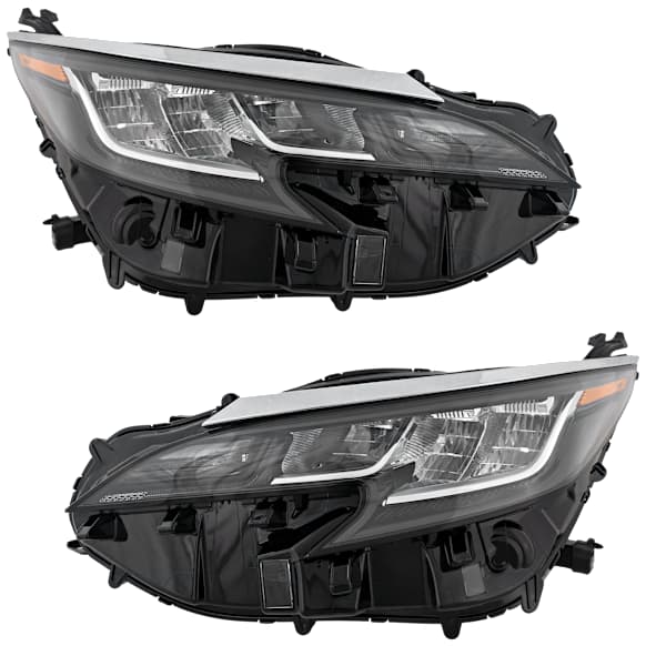 Driver and Passenger Side LED Headlight, With bulb(s), OE Replacement