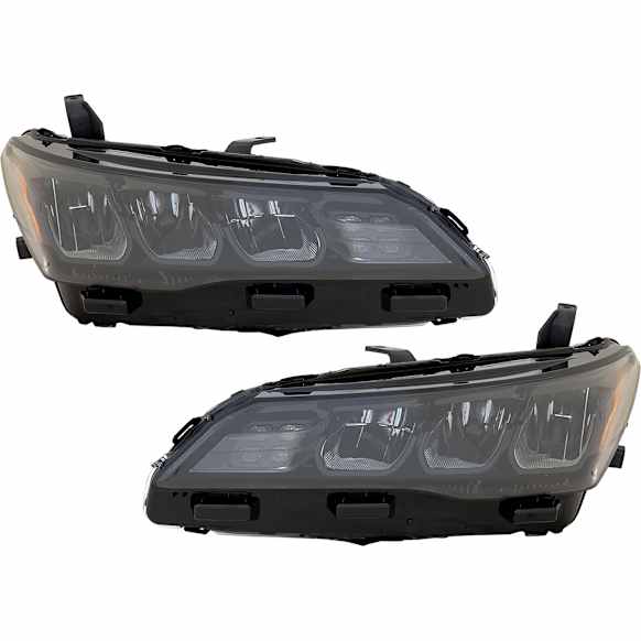Driver and Passenger Side LED Headlight, With bulb(s)