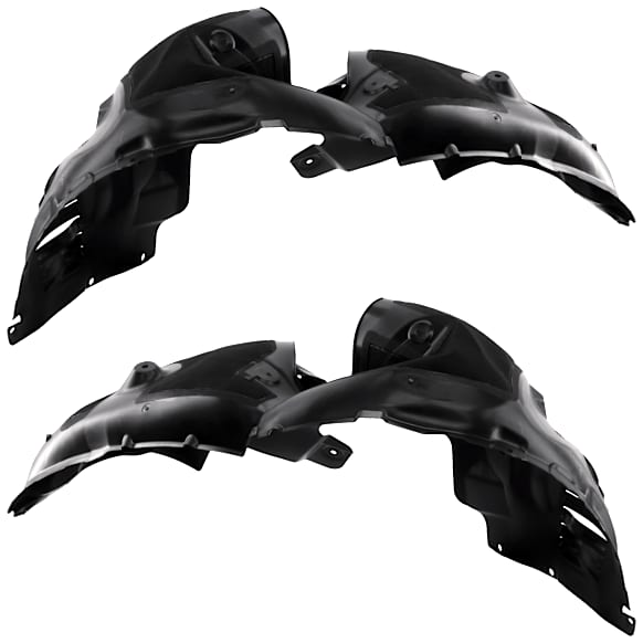 Front, Driver and Passenger Side Fender Liners, Polyethylene, Injection Form