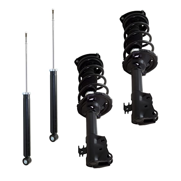 Front and Rear, Driver and Passenger Side Shock and Fully Loaded Strut