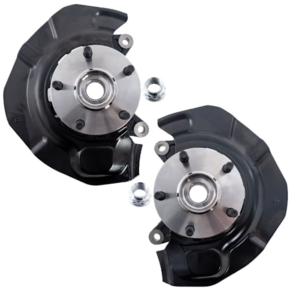 Front, Driver and Passenger Side Steering Knuckle, With Bearing, With Dust Shield