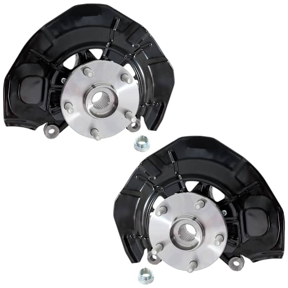 Front, Driver and Passenger Side Loaded Knuckle, With Backing Plate, With Bearing