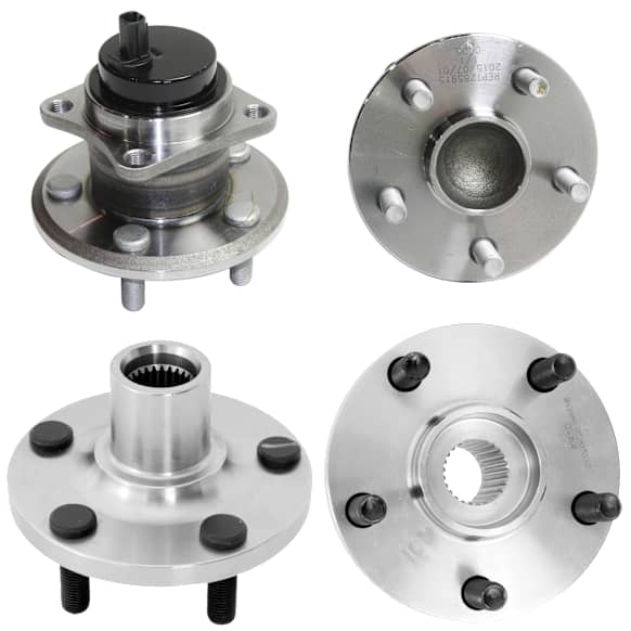 2015 Toyota Corolla - Front and Rear, Driver and Passenger Side Wheel Hub, 5 Lugs, With Bearing