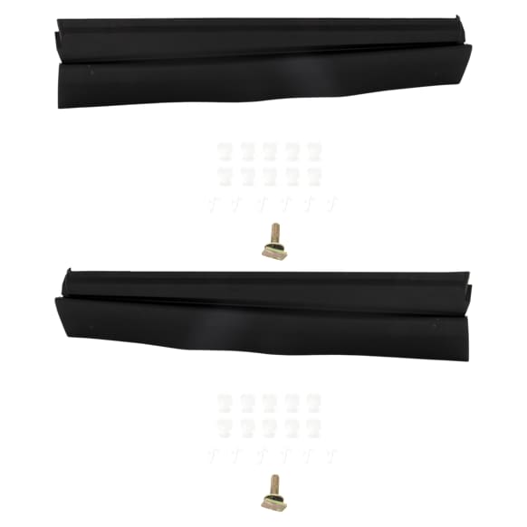 Front, Driver and Passenger Side Door Molding and Beltlines, Flat Black