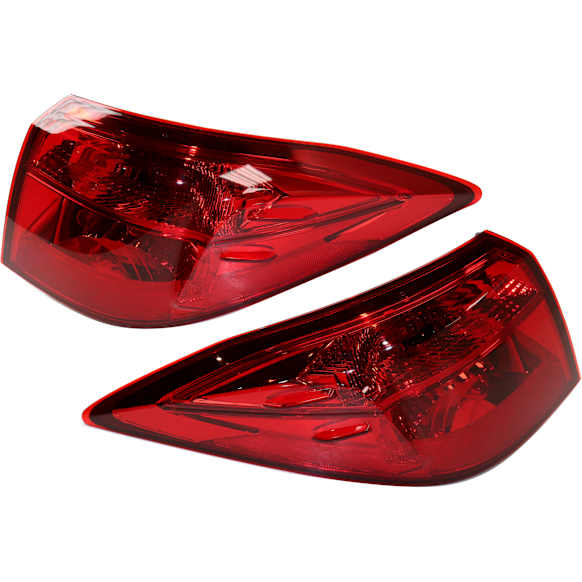 Driver and Passenger Side, Outer Halogen Tail Light, With bulb(s), OE Replacement