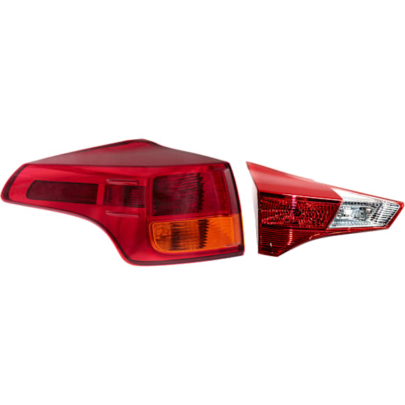 Driver Side, Inner And Outer Halogen Tail Light, With bulb(s), OE Replacement