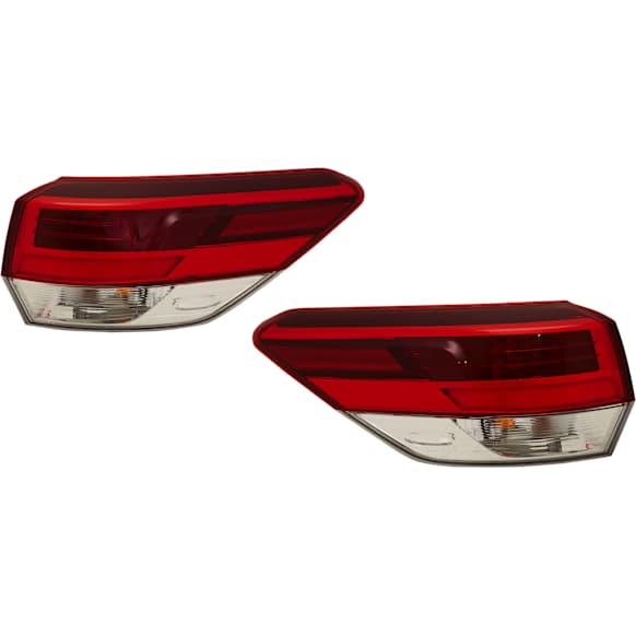 Driver and Passenger Side, Outer Tail Lights, with Bulbs, LED, Mounts on Body