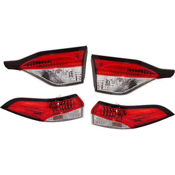 Driver and Passenger Side, Halogen/LED Combo Tail Lights, (2.0L, Sedan)/1.8L Engine, North America Built Vehicle, Type 1, CAPA CERTIFIED