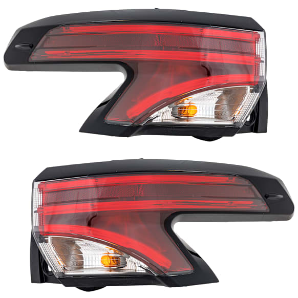 Driver and Passenger Side, Outer Halogen Tail Light, With bulb(s), OE Replacement