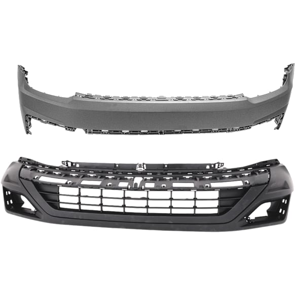 Front, Upper and Lower Primed Bumper Cover