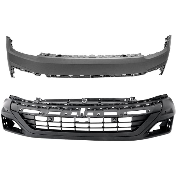 Front, Upper and Lower Primed Bumper Cover