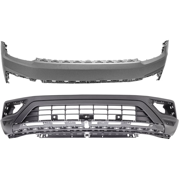 Front, Upper and Lower Primed Bumper Cover