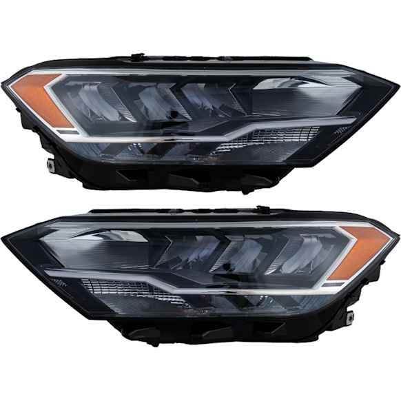 Driver and Passenger Side LED Headlight, With bulb(s), OE Comparable Finish
