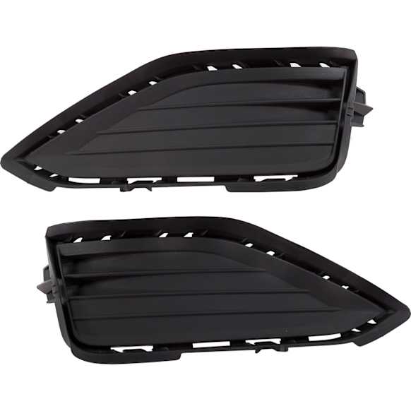 2019-2021 Volkswagen Jetta - Fog Light Cover - Front, Driver and Passenger Side, Textured Black