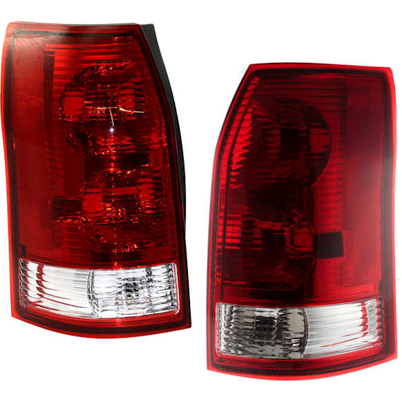 Driver and Passenger Side Halogen Tail Light, Without bulb(s), OE Replacement