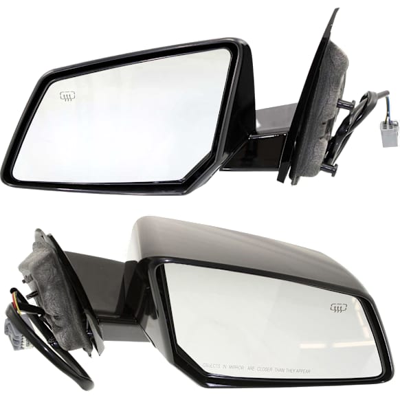 Driver and Passenger Side Mirror, Power Adjust, Heated, Manual Folding, Paintable, No Signal Light, No Memory, No Puddle Light, No Auto-Dim, No Blind Spot Feature