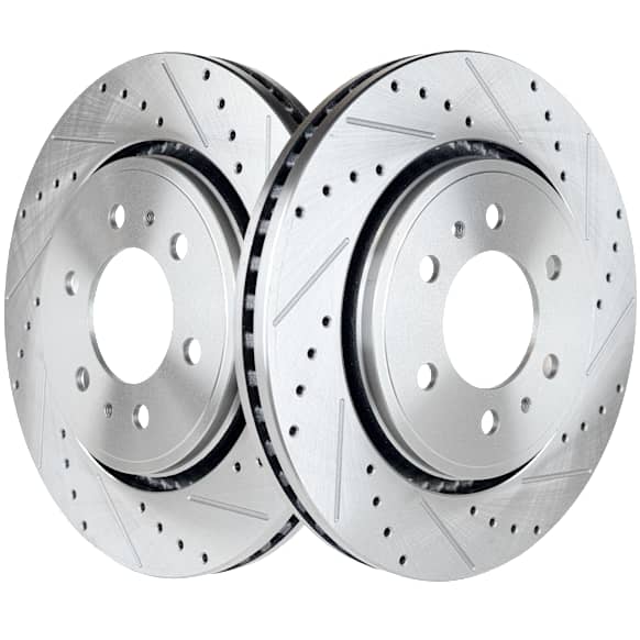 2014 Ford Expedition XLT - Front Brake Disc, Cross-drilled and Slotted, Vented, 6 Lugs, 350.01 mm, 5.4L 8Cyl, Pro-Line Series