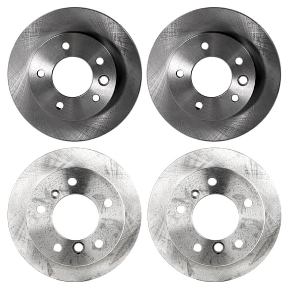 Front and Rear Brake Disc, Plain Surface, Front-Vented/Rear-Solid, 5 Lugs, Front-284.48 mm/Rear-272.03 mm, 2.7L, 5Cyl, Pro-Line Series