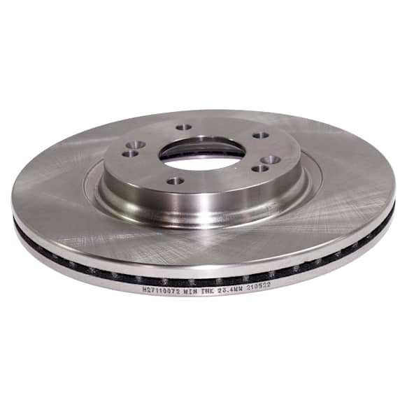 Front and Rear Brake Discs, 4-Wheel Set Plain Surface 5 Lugs Vented - Front; Solid - Rear, Pro-Line Series