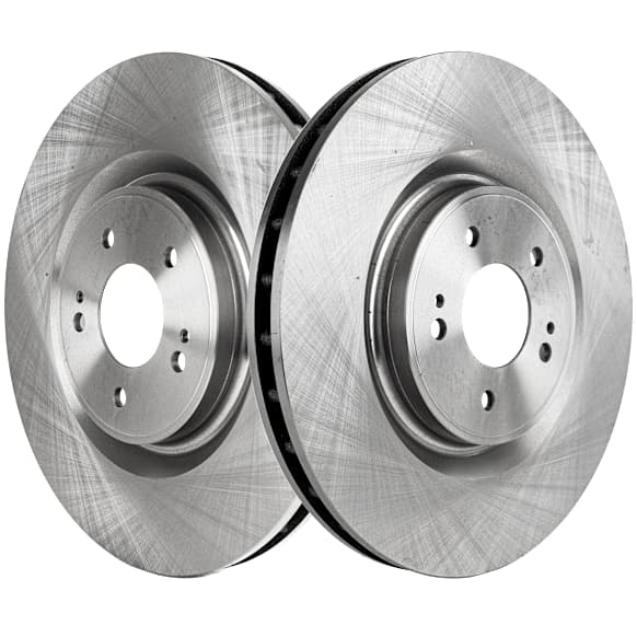 Front Brake Discs, Plain Surface, Vented, 5 Lugs, 13.78 in. Disc Diameter, 1 Piece Full Cast Disc, Pro-Line Series