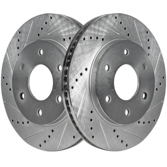 Front Brake Disc, Cross-drilled and Slotted, Vented, 6 Lugs, 320 mm, 5.6L, 8Cyl, Pro-Line Series