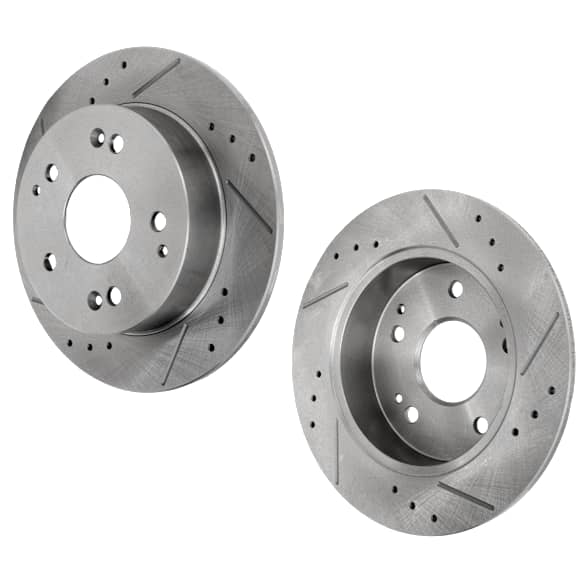 Front Brake Disc, Cross-drilled and Slotted, Vented, 5 Lugs, 276.86 mm,, Pro-Line Series