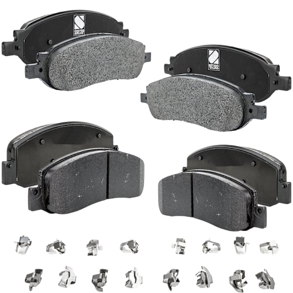Front and Rear Brake Pad Set, Semi-Metallic, For Models with Single Rear Wheel, Pro-Line Series