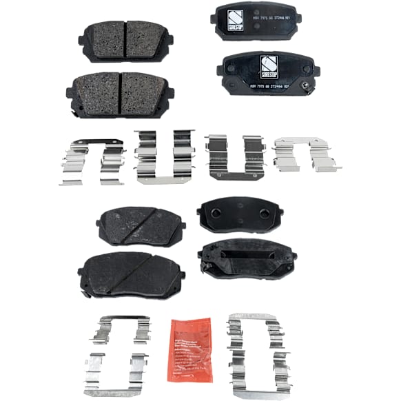 2007 Kia Rondo - Front and Rear Ceramic Brake Pad Set, 2.4L 4Cyl, Pro-Line Series