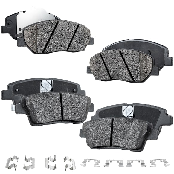 Front and Rear Brake Pad Sets, Ceramic - Front; Organic - Rear, Pro-Line Series
