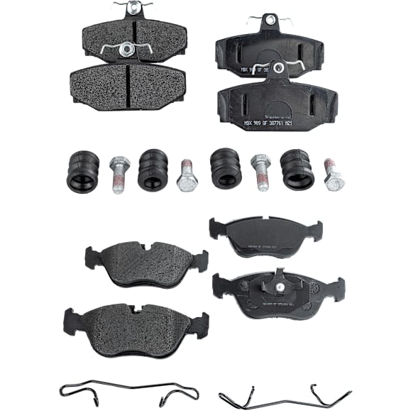 Front and Rear Brake Pad Sets, Semi-Metallic, Pro-Line Series