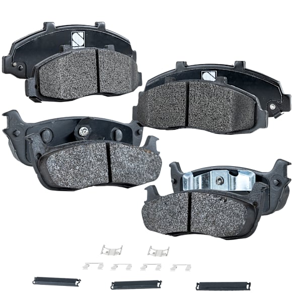 2001 Ford F-150 - Front and Rear Semi-metallic Brake Pad Set, 4.2L 6Cyl, Except GVW 7,700 Lbs., Pro-Line Series
