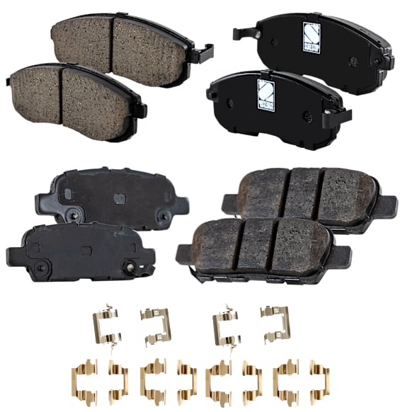 Front and Rear Brake Pad Set, Ceramic, 4-Wheel Set, Pro-Line Series