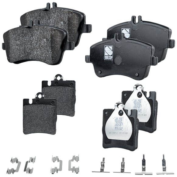 2009 Mercedes Benz CLK350 - Front and Rear Organic Brake Pad Set, 3.5L 6Cyl, Exclude Sport Package, Pro-Line Series