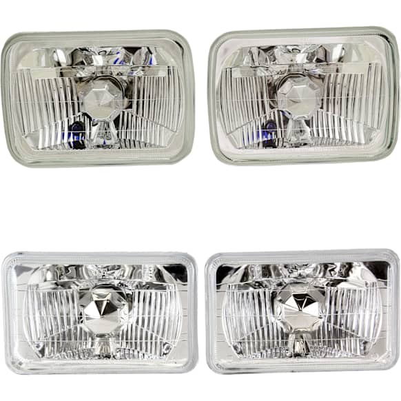 Driver and Passenger Side Halogen Headlight, With bulb(s), Clear Lens