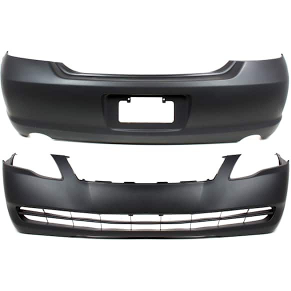 Front and Rear Primed Bumper Cover 3.5L, 6Cyl