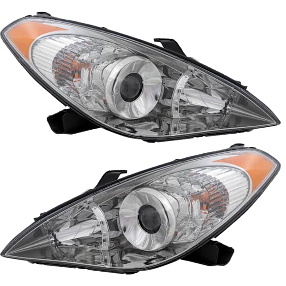 Driver and Passenger Side Halogen Headlight, With bulb(s), OE Replacement