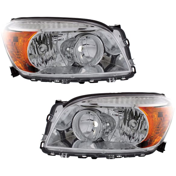 2008 Toyota RAV4 - Driver and Passenger Side Halogen Headlight, Without bulb(s), Without Sport Package, OE Replacement