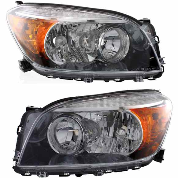 Driver and Passenger Side Headlights, without Bulbs, Halogen, Sport Utility