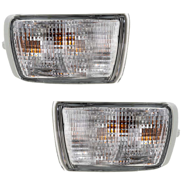 Front Turn Signal Lights, with Bulbs, For Models without Daytime Running Lamp