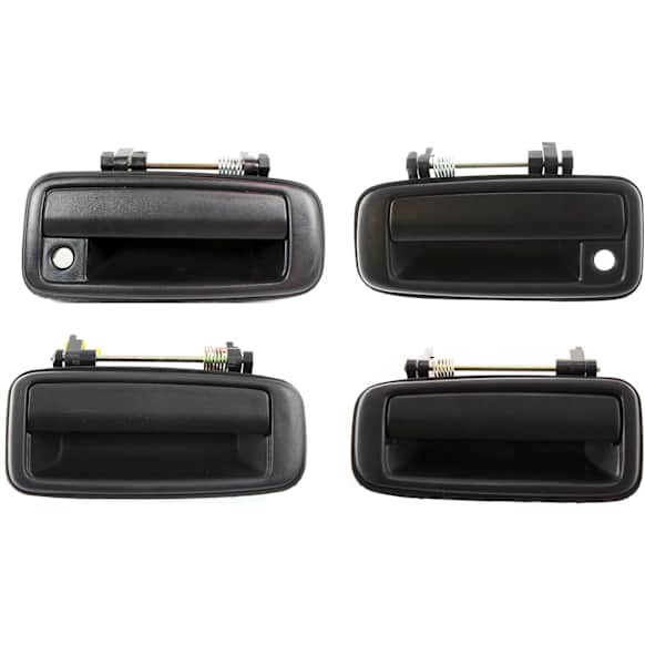 1990 Toyota Corolla - Front and Rear, Driver and Passenger Side Textured Black Exterior Door Handle, Front Driver and Passenger Side - With Key Hole; Rear Driver and Passenger Side - Without Key Hole