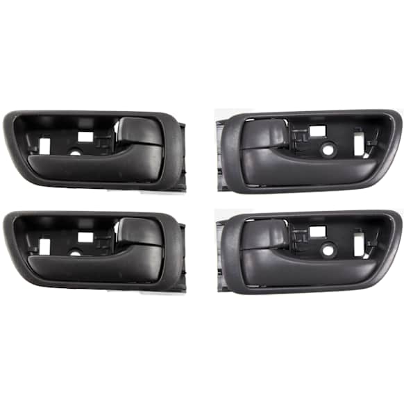 Front and Rear, Driver and Passenger Side Interior Door Handles, Textured Black, With door lock button, Japan Or USA Built Vehicle