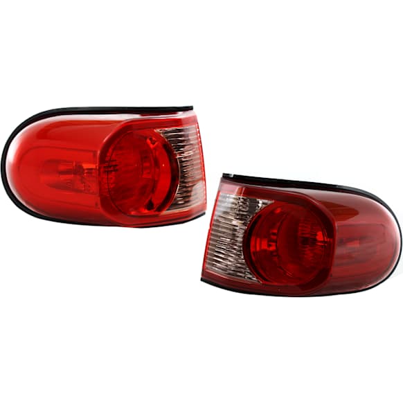 Driver and Passenger Side Halogen Tail Light, Without bulb(s), OE Replacement