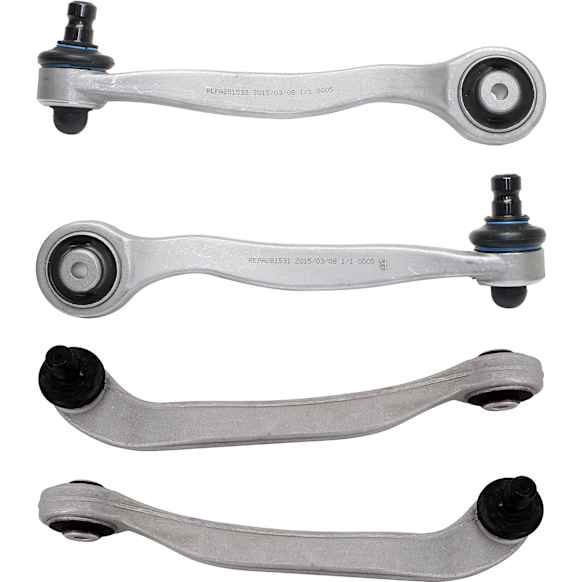 Front, Driver and Passenger Side, Upper, Frontward and Rearward Control Arms