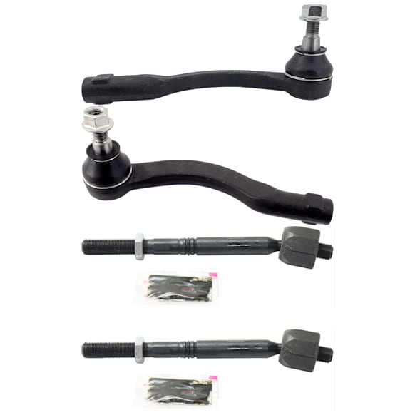 Front, Driver and Passenger Side, Inner and Outer Tie Rod End