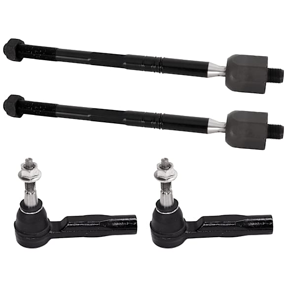 Front, Driver and Passenger Side, Inner and Outer Tie Rod End