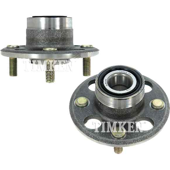 SET-TM513035 Rear, Driver and Passenger Side Wheel Hub, 4 Lugs, With Bearing, FWD, Timken OE Replacement