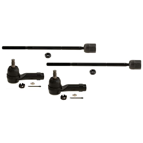 SET-TRWJTE1290-C Front, Driver and Passenger Side, Inner and Outer Tie Rod End