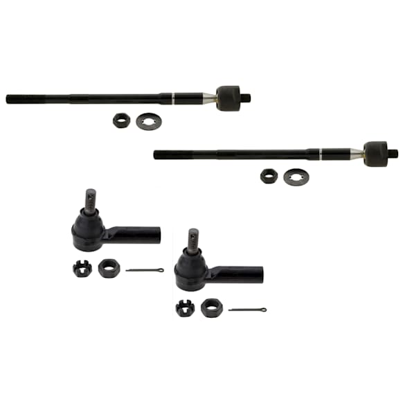 SET-TRWJTE683-A Front, Driver and Passenger Side, Inner and Outer Tie Rod End