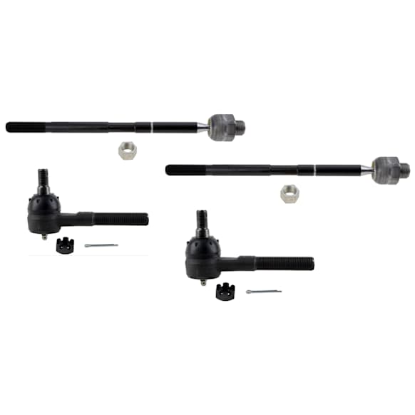 SET-TRWJTE7065 Front, Driver and Passenger Side, Inner and Outer Tie Rod End
